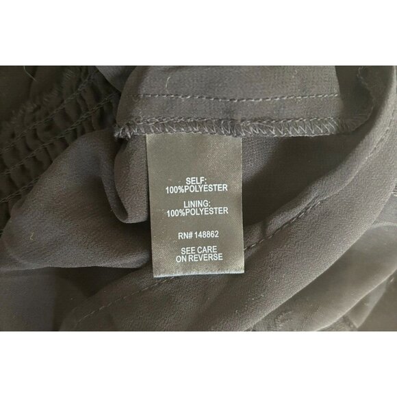 TORRID Peplum Chiffon Clip Floral Blouson Sleeve Top Size 1X 14-16 Black NWT - Picture 10 of 10